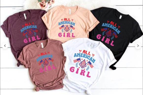 All American Girl 1 Graphics & T-Shirt Designs