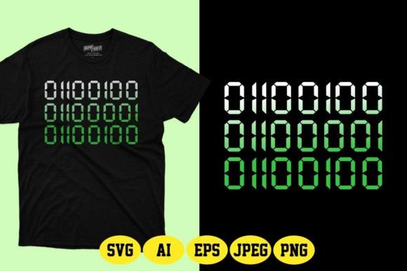Binary Code Computer Programmer Graphics for T-Shirt Designs