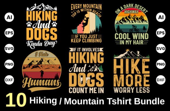 Hiking T-shirt Design: Graphics for Crafts & Local Branding