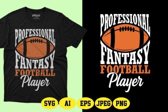 Professional Fantasy Football Player SVG Graphics & T-Shirt Designs