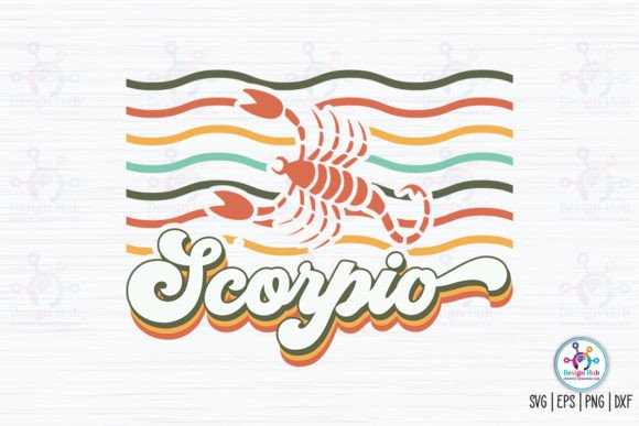 Scorpio Retro SVG: Graphics for Crafts & Creative Brands